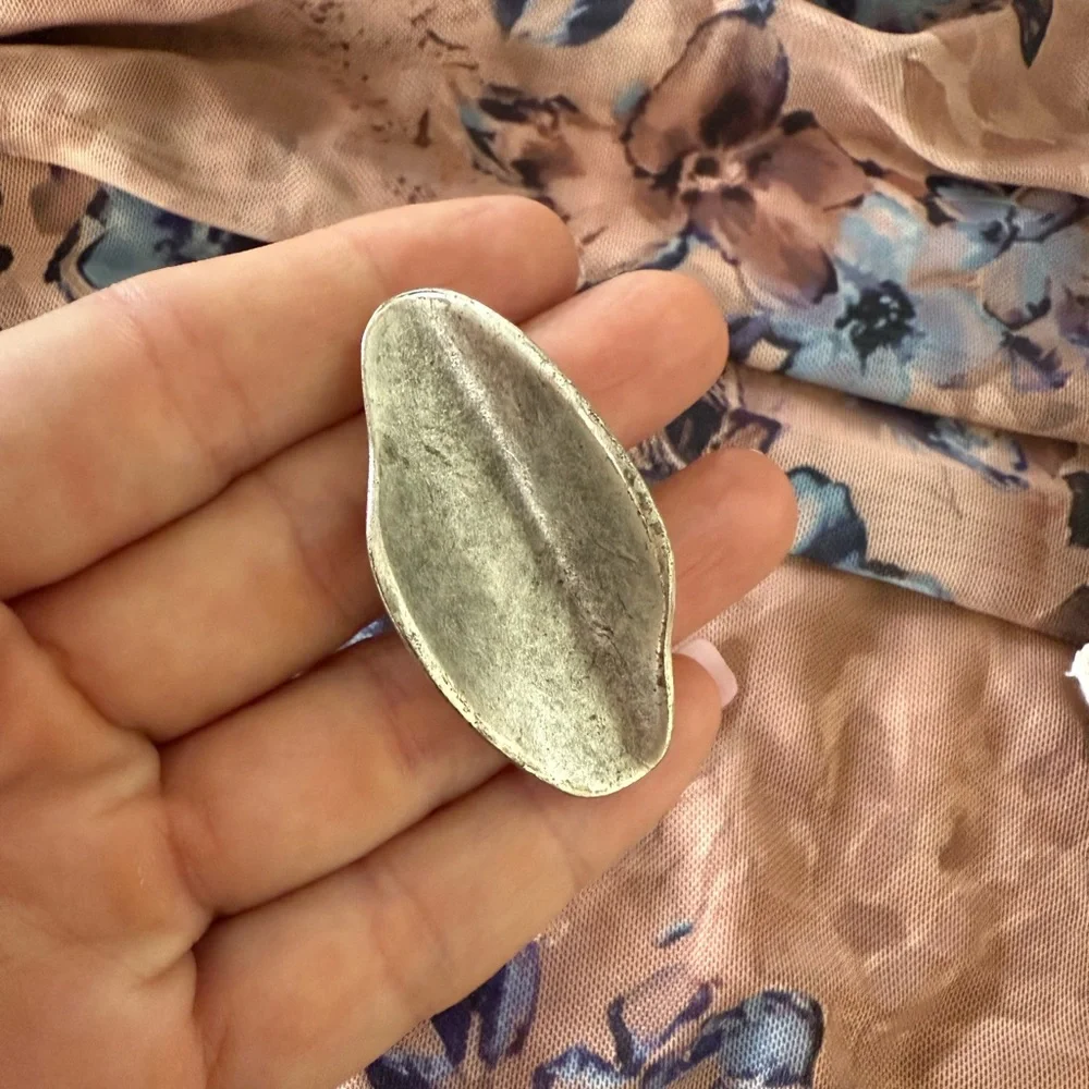 Silver-Tone Oval Statement Ring - Women Jewelry